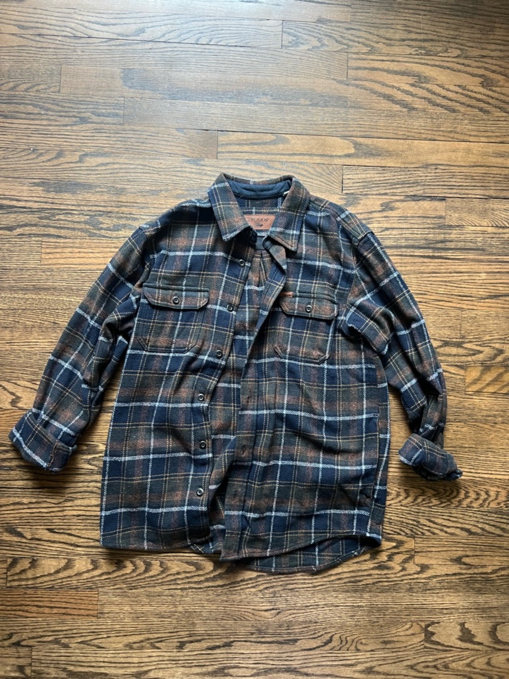 Plaid Button-Up Flannel Shirt